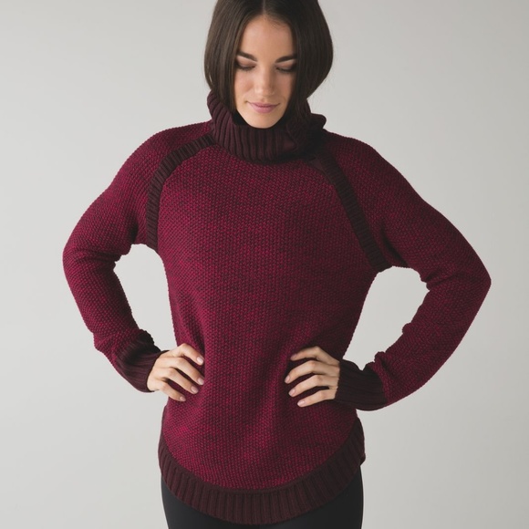 lululemon athletica Burgundy Cowl Neck Sweater - Picture 7 of 8